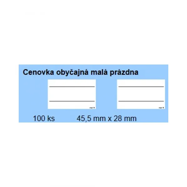 Cenovka 01/obyčajná malá prázdna/100ks