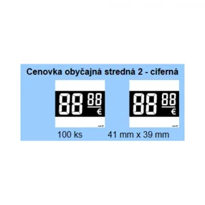 Cenovka 22/obyčajná stredná 2-ciferná/100ks