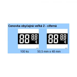 Cenovka 32/obyčajná veľká 2-ciferná/100ks