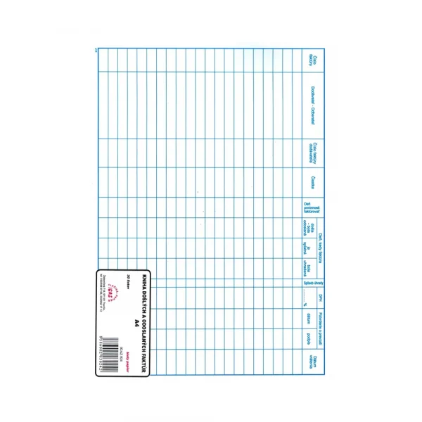 Doklad/Kniha došlých-odoslaných faktúr A4-30 listov č.024